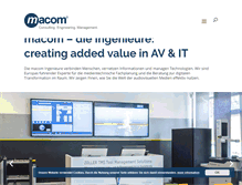 Tablet Screenshot of macom.de